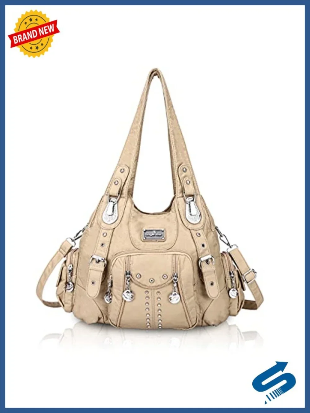 Large Hobo Bag for Women Soft PU Leather Shoulder Purse
